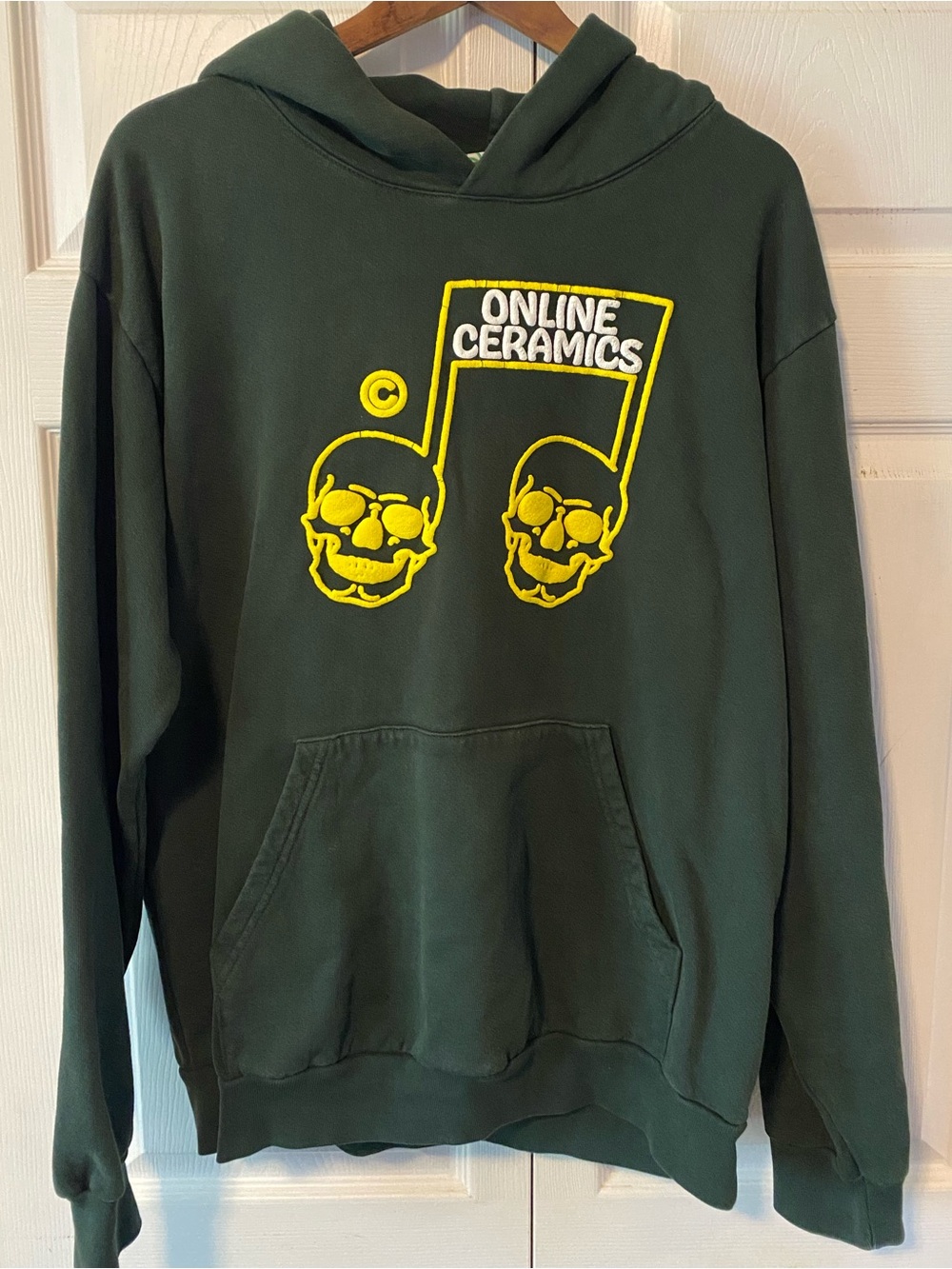ONLINE CERAMICS “The Sweet Sound Of Death” Hoodie, Green, Size L,Good Condition
